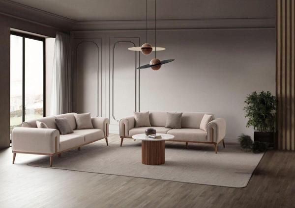 Edsy Home Riva 3+3 Koltuk Takımı Sütlü Kahve - Image 1