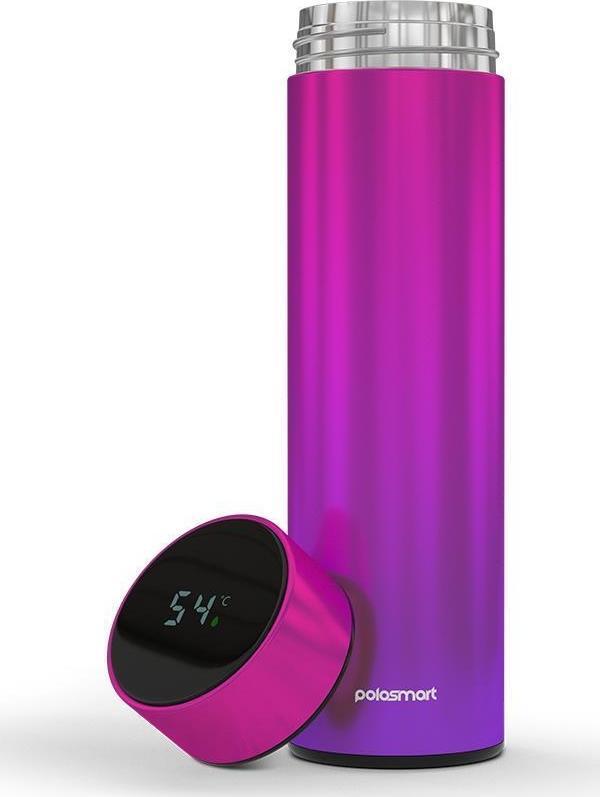 Polosmart PSH01 Dijital Göstergeli Termos 500 ML Mor - Image 1