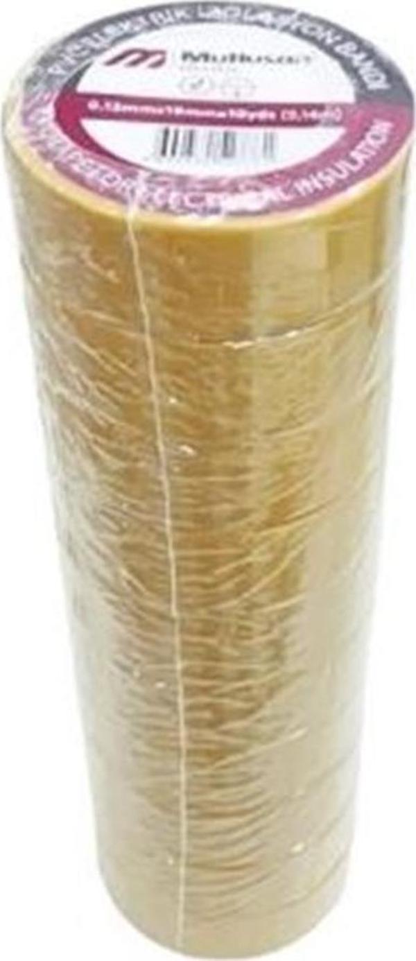 Mutlusan İzole Bant Elektrik Bandı Sarı (10 Lu Paket) - Image 1
