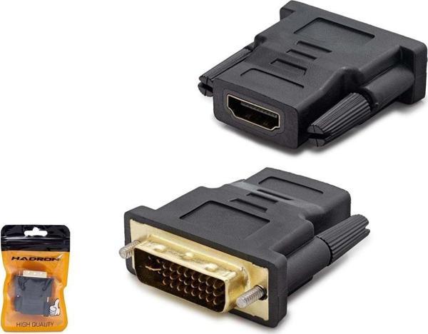 Hadron Hdx1260 Dvi (M) To Hdmi (F) Adaptör 24+5 Siyah - Image 1