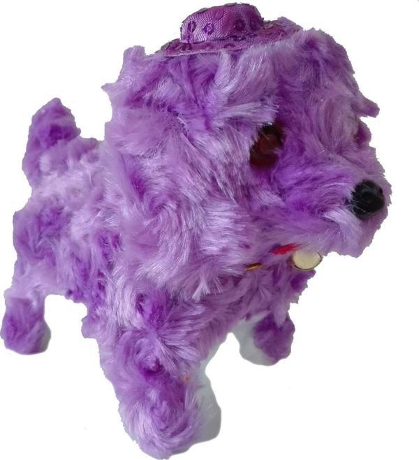 Ct Toys Lila Renk Kuyruk Sallayan Havlayan Işıklı Sesli Yürüyen Peluş Köpek -- Pil Hediyeli -- - Image 1