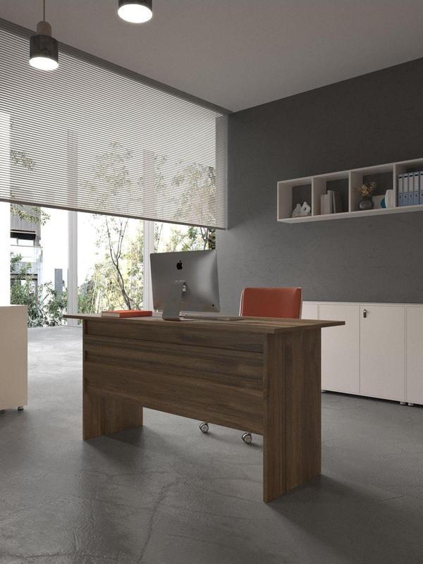 Festival Ofis Masası - OFİS-1-2-2-160X90 Beyaz - Ceviz - Image 1