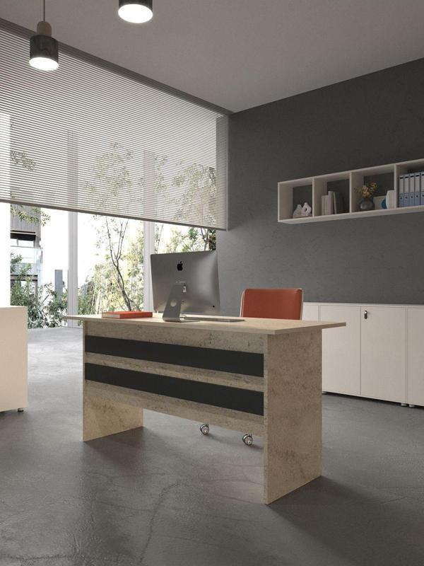 Festival Ofis Masası - OFİS-1-8-4-180X60 Beyaz - Antrasit - Image 1