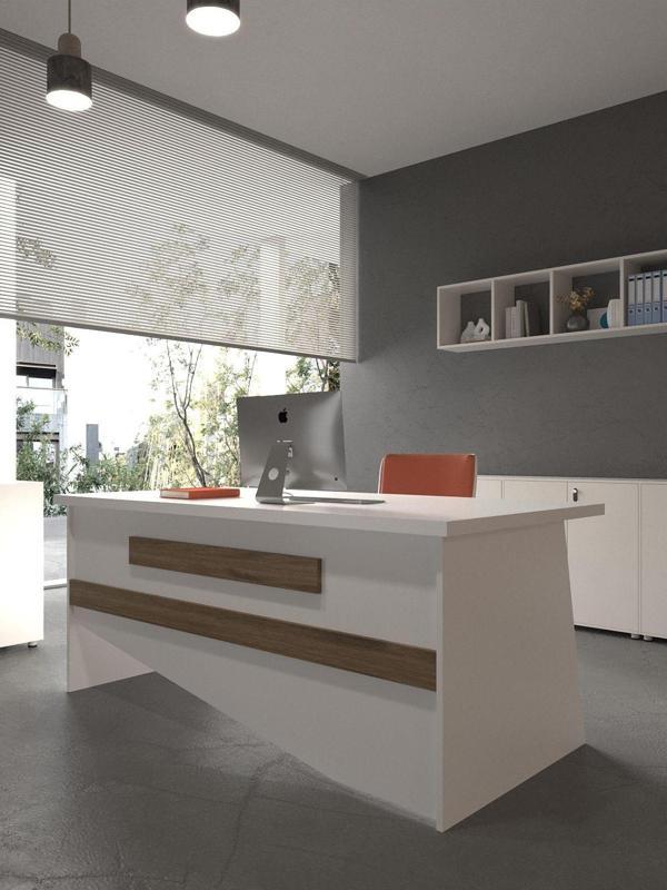 Festival Ofis Masası - OFİS-10-1-2-180X60 Beyaz - Ceviz - Image 1