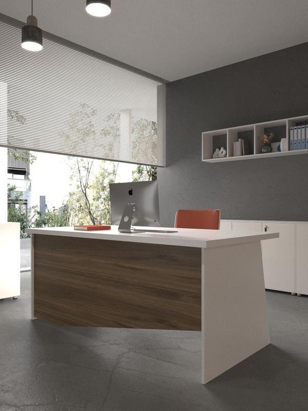 Festival Ofis Masası - OFİS-5-1-2-180X90 Beyaz - Ceviz - Image 1