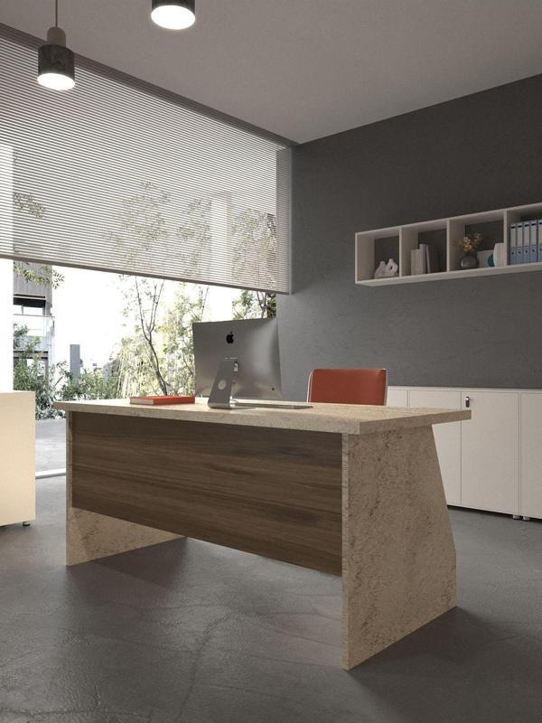 Festival Ofis Masası - OFİS-2-8-2-180X60 Beyaz - Ceviz - Image 1