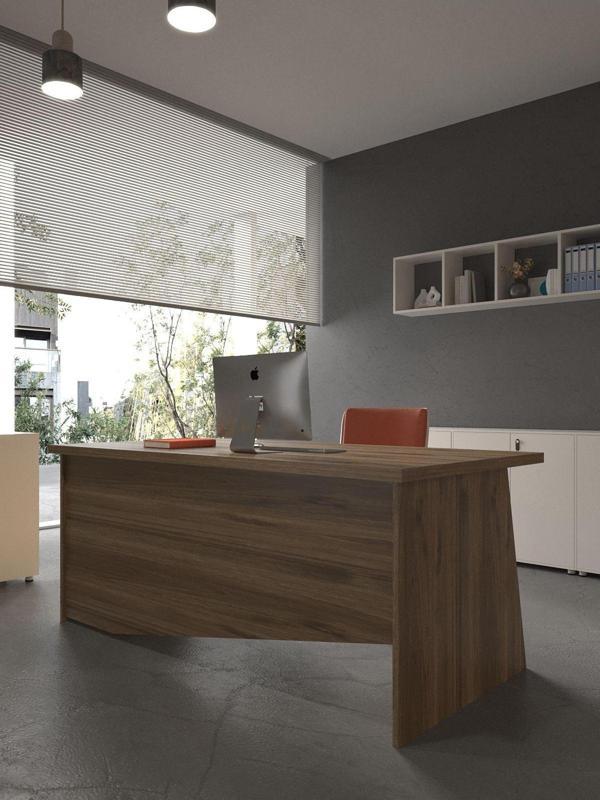 Festival Ofis Masası - OFİS-5-2-2-180X60 Beyaz - Ceviz - Image 1