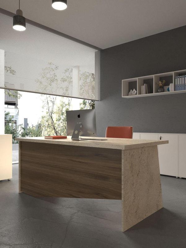 Festival Ofis Masası - OFİS-5-8-2-140X60 Beyaz - Ceviz - Image 1