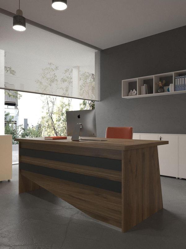 Festival Ofis Masası - OFİS-6-2-4-140X90 Beyaz - Antrasit - Image 1