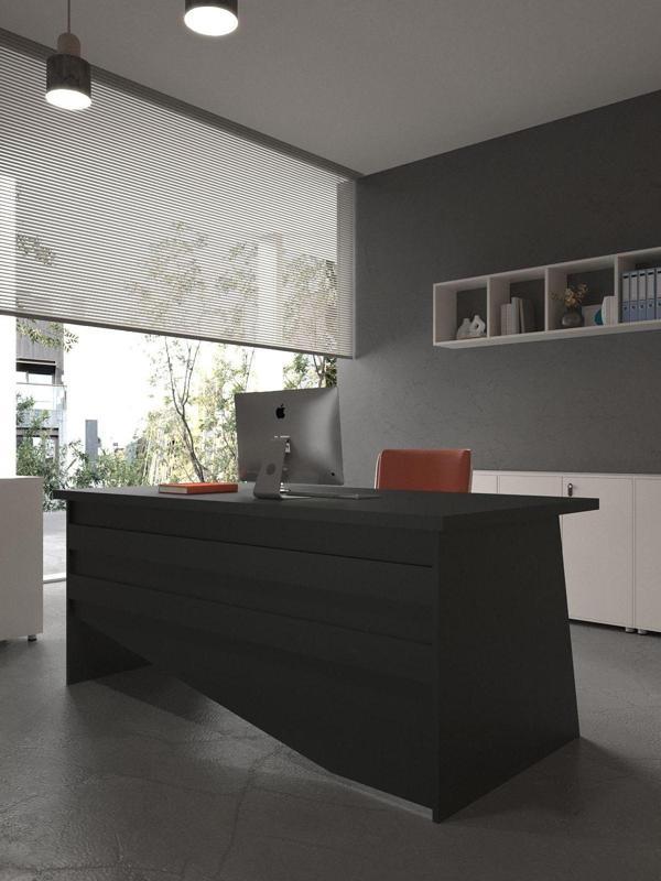 Festival Ofis Masası - OFİS-6-4-4-140X90 Beyaz - Antrasit - Image 1