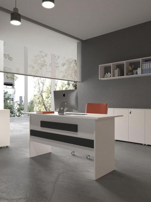 Festival Ofis Masası - OFİS-8-1-4-160X60 Beyaz - Antrasit - Image 1
