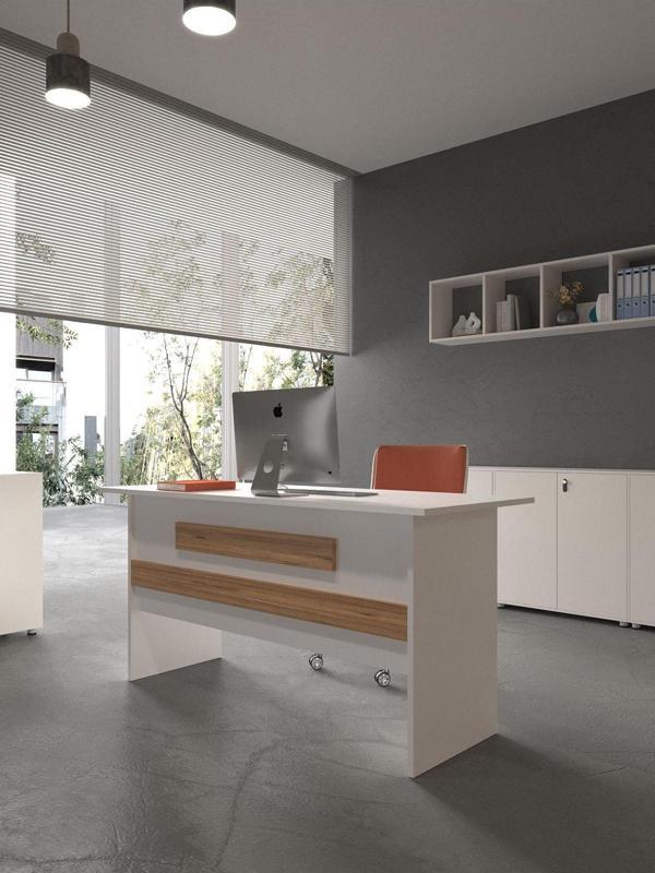 Festival Ofis Masası - OFİS-8-1-6-180X90 Beyaz - Çam - Image 1