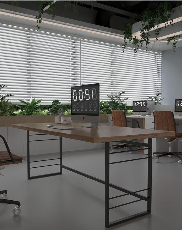 Profesyonel Ofis Masası OF75004-6-140 A.Çam 36 mm Kalınlık - 140 X 75 cm - Image 1