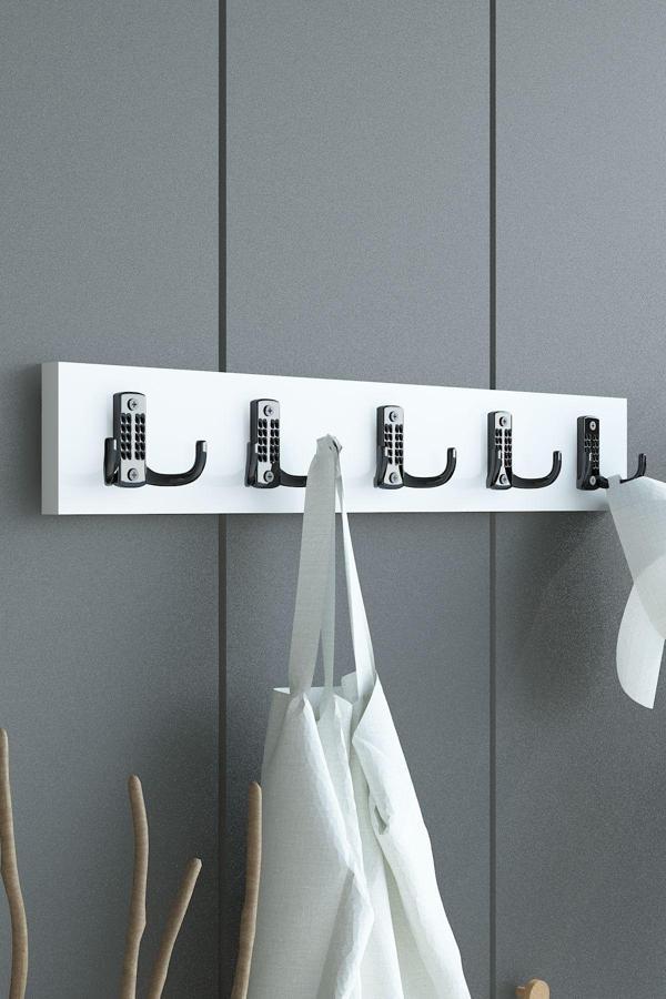 Portmanto Duvar Askılığı Elbise Askılığı Beyaz ASKI-001-1 - 50 cm - Image 1