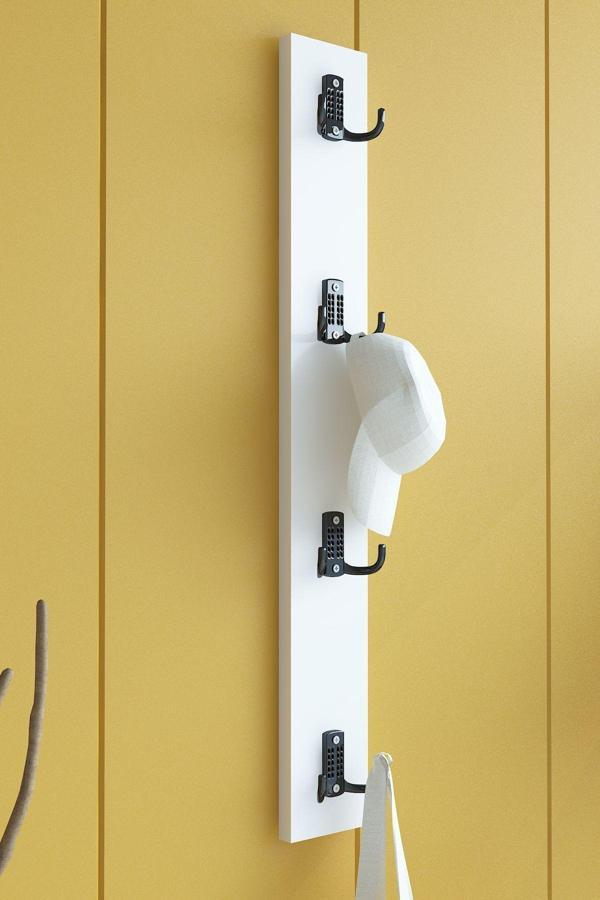 Portmanto Duvar Askılığı Elbise Askılığı Beyaz ASKI-010-1 - 75 cm - Image 1