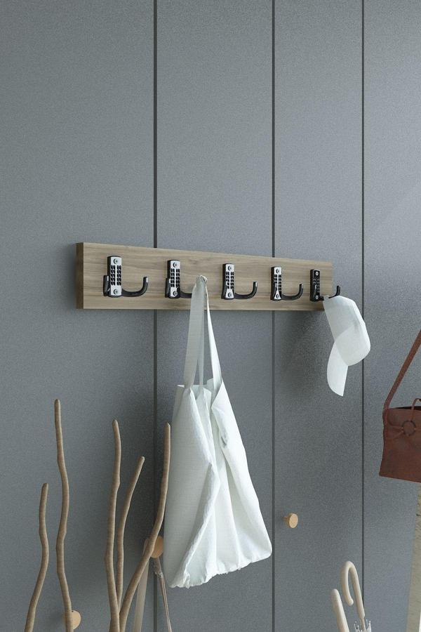 Portmanto Duvar Askılığı Elbise Askılığı Ceviz ASKI-001-2 - 50 cm - Image 1