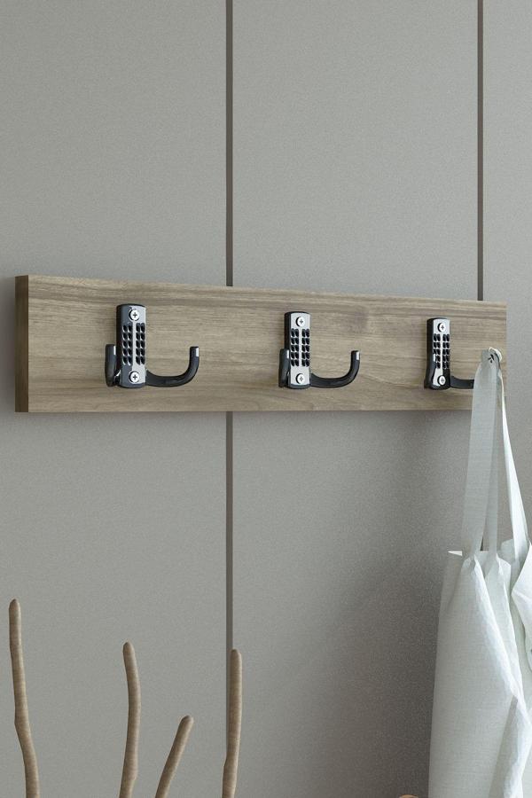 Portmanto Duvar Askılığı Elbise Askılığı Ceviz ASKI-004-2 - 50 cm - Image 1