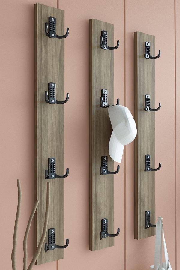 Portmanto Duvar Askılığı Elbise Askılığı Ceviz ASKI-012-2 - 75 cm - Image 1