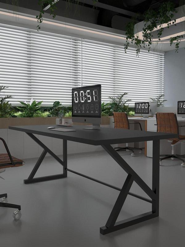 Profesyonel Ofis Masası OF46002-4-180 Antrasit 36 mm Kalınlık - 180 X 90 cm - Image 1