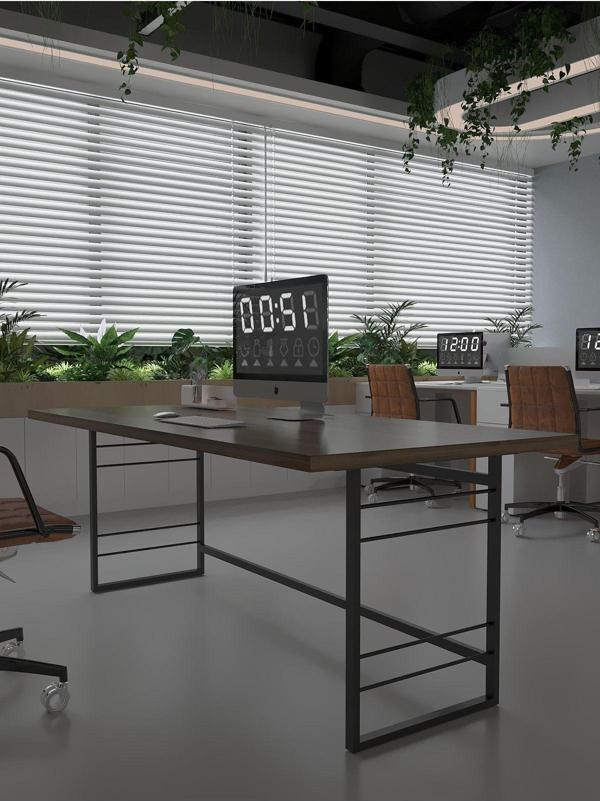 Profesyonel Ofis Masası OF46004-2-160 Ceviz 36 mm Kalınlık - 160 X 90 cm - Image 1