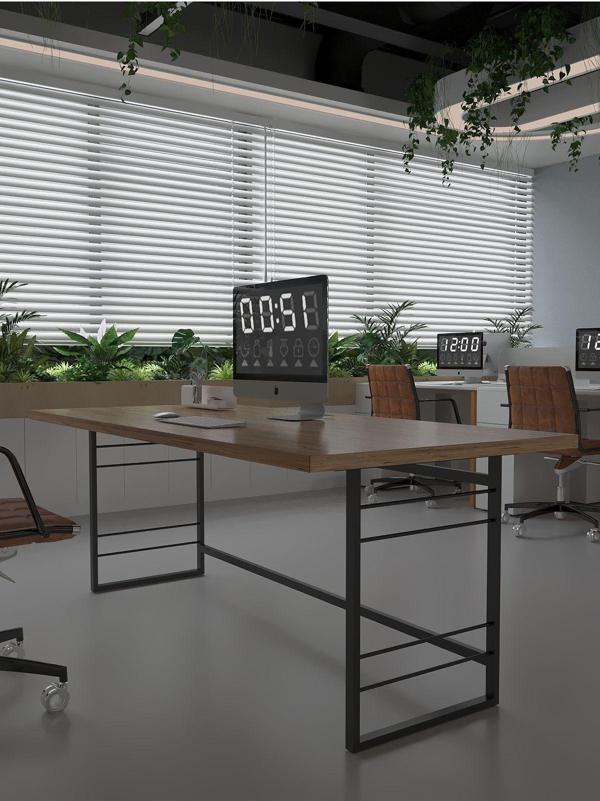 Profesyonel Ofis Masası OF46004-6-180 A.Çam 36 mm Kalınlık - 180 X 90 cm - Image 1