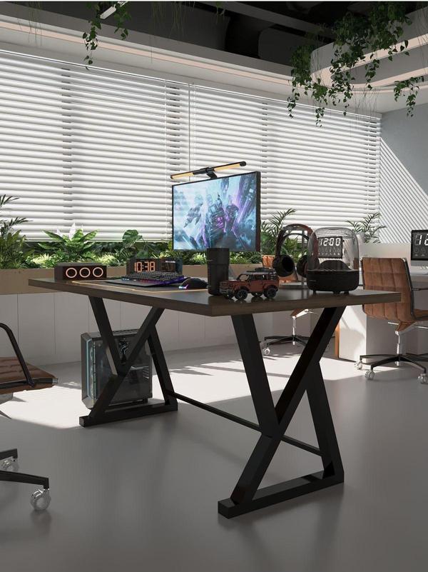Profesyonel Ofis Masası OF75001-2-180 Ceviz 36 mm Kalınlık - 180 X 75 cm - Image 1