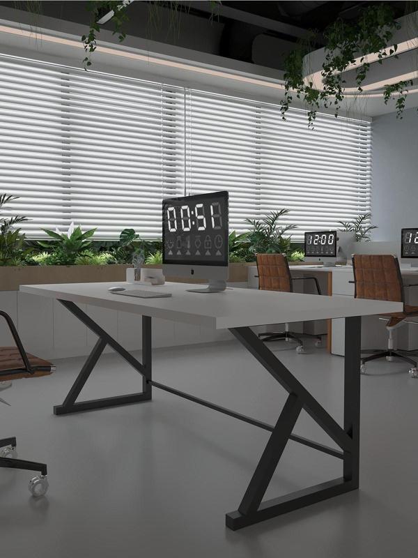 Profesyonel Ofis Masası OF75002-1-180 Beyaz 36 mm Kalınlık - 180 X 75 cm - Image 1