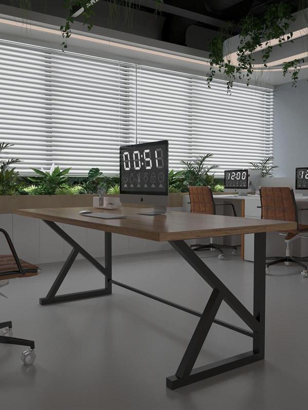 Profesyonel Ofis Masası OF75002-6-180 A.Çam 36 mm Kalınlık - 180 X 75 cm - Image 1