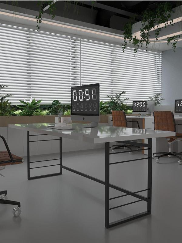 Profesyonel Ofis Masası OF75004-1-160 Beyaz 36 mm Kalınlık - 160 X 75 cm - Image 1