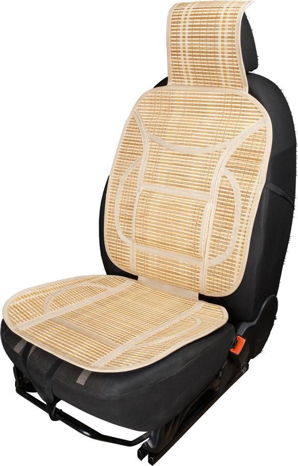 Oto Hasır Bambu Minder Ön Bej İkili Takım Bel Destekli Terletmez WF-1813 - Image 1