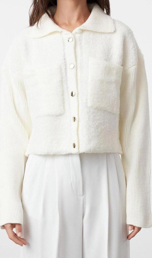 Kadın Modern Tarz Regular Polo Yaka Regular Triko Hırka - Image 1