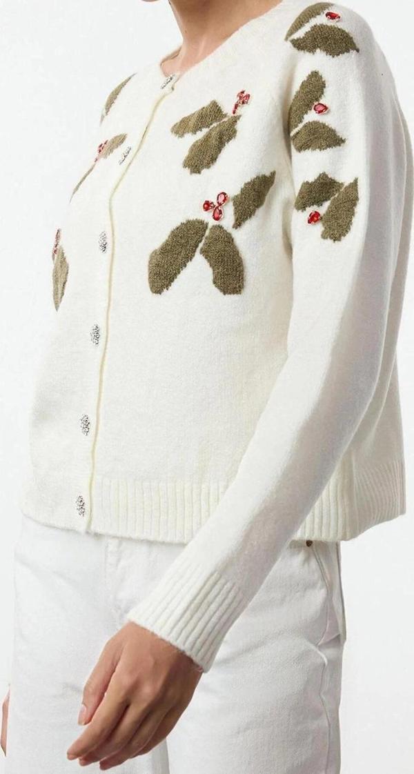 Kadın Modern Tarz Regular Bisiklet Yaka Regular Triko Hırka - Image 1