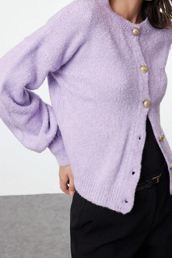 Kadın Modern Tarz Regular Bisiklet Yaka Regular Triko Hırka - Image 1