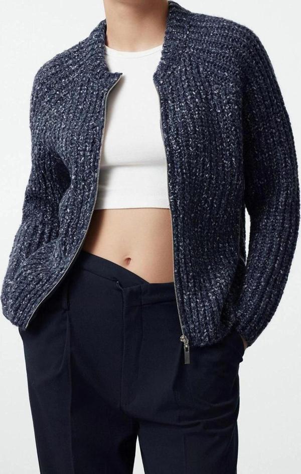 Kadın Modern Tarz Regular Bisiklet Yaka Regular Triko Hırka - Image 1