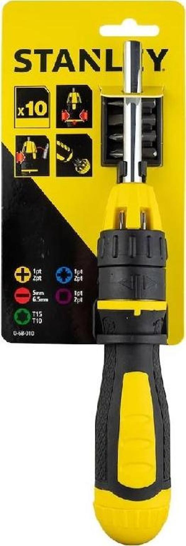 Stanley 0-68-010 Dynagrıp 10 Uçlu Cırcırlı Tornavida - Image 1