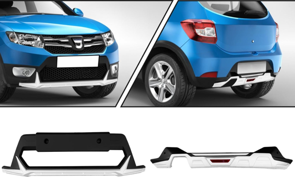 Dacia Sandero 2 Stepway Ön Arka Difüzör Seti 2013 Üzeri - Image 1