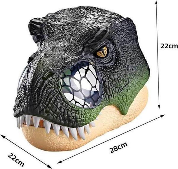 Işıklı ve Sesli T-Rex Maskesi: Dinozor Dünyası Şimdi Çok Daha Gerçekçi! - Image 1