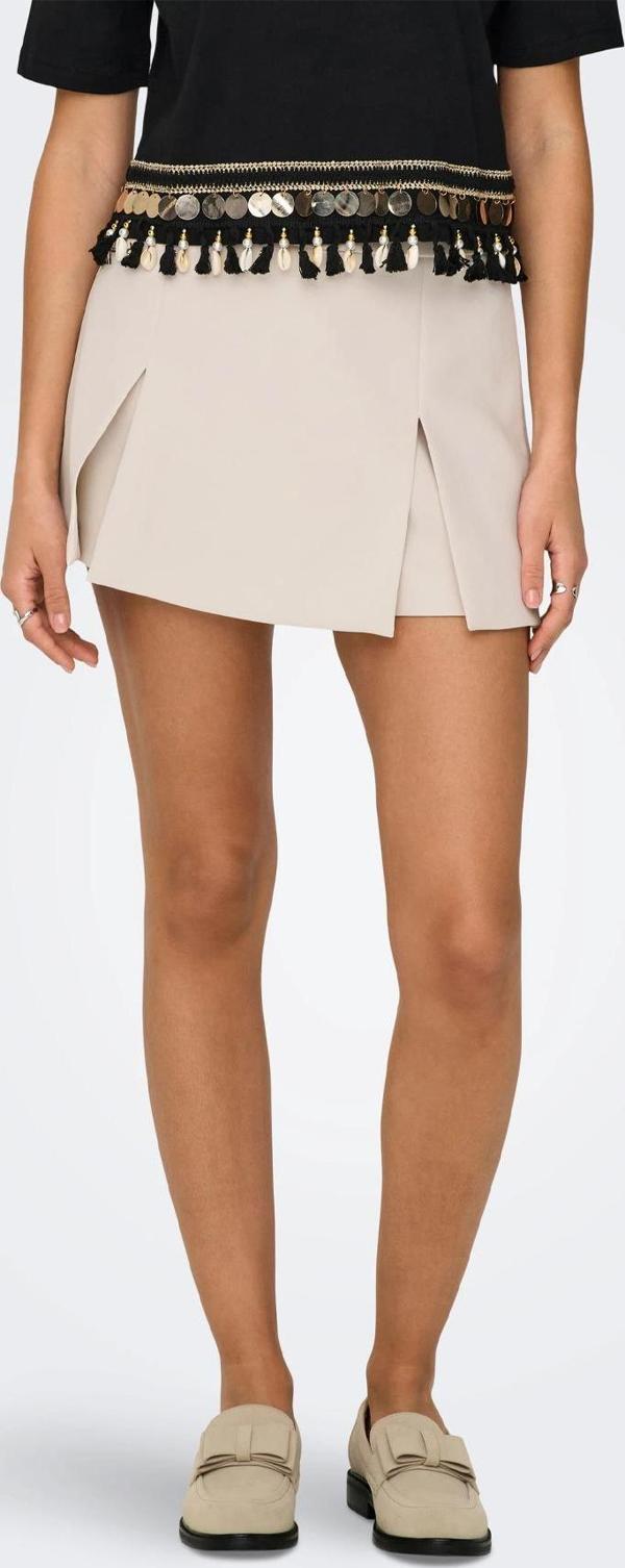 Only Kadın Günlük Kumaş Krem Şort Etek-15295576 - Image 1