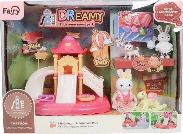 Kaydıraklı Eğlence: Bay Dreamy Tavşan Ailesi Parkı Seti - Image 1