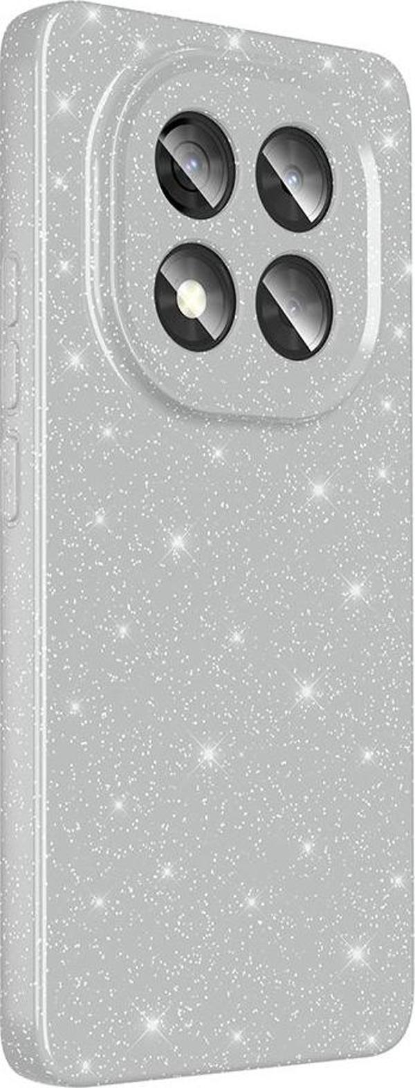 Xiaomi Redmi Note 14 Pro 4G Kılıf Kamera Korumalı Simli Parıltılı Lüks Silikon - Image 1