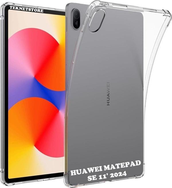 Huawei Matepad Se 11 inç Kılıf Şeffaf Köşe Korumalı Crystal Clear Silikon Kapak AGS6-W00 AGS6-W09 - Image 1