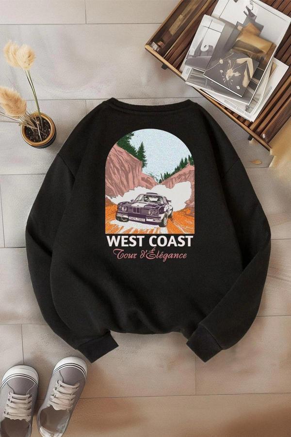 Unisex Tarz Oversize Bisiklet Yaka Standart Kol Standart Geniş Kesim Sıcak Tutan Sweatshirt - Image 1