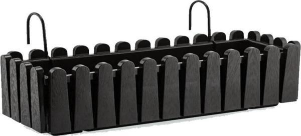 Omnipazar SO-İB03 Antrasit Askılı Balkon Saksı Takım 14 lt No 3  - Image 1