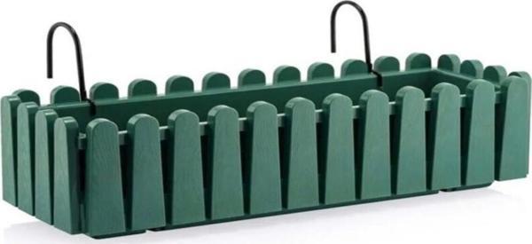 Omnipazar SO-İB03 Yeşil Askılı Balkon Saksı Takım 14 lt No 3  - Image 1