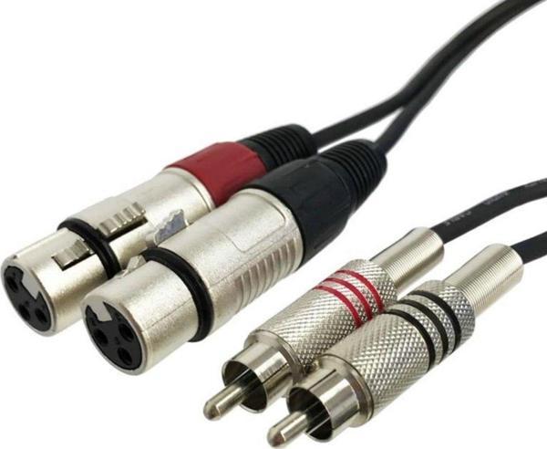 2 Rca Erkek- 2 Xlr Dişi Kablo 3 metre - Image 1