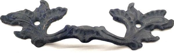 Antika Tarz Dekoratif Pirinç Çiçek Kapı Kulbu - 30x110 mm, Oksit - Image 1