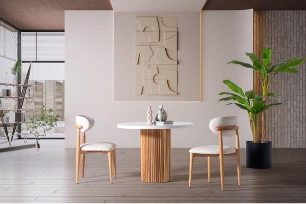 Alfacountry Mobilya Bruge Modern Yemek Masası Takım 2 Sandalye - Image 1