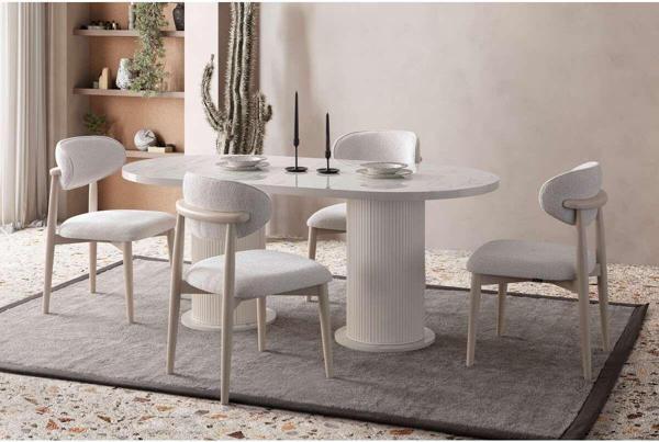 Alfacountry Mobilya Cipollino Modern Yemek Masası  Takımı 6 Sandalye - Image 1