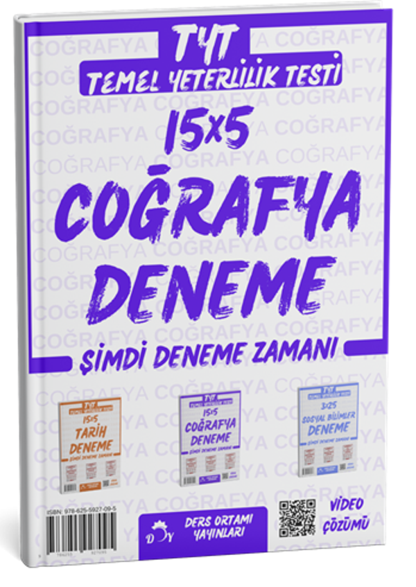 Ders Ortamı YKS TYT Coğrafya 15x5 Deneme Çözümlü Ders Ortamı Yayınları - Ders Ortamı Yayınları - Image 1