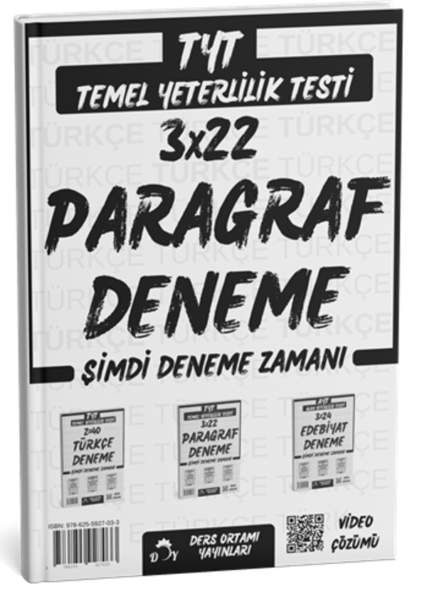 Ders Ortamı YKS TYT Paragraf 3x22 Deneme Çözümlü Ders Ortamı Yayınları - Ders Ortamı Yayınları - Image 1